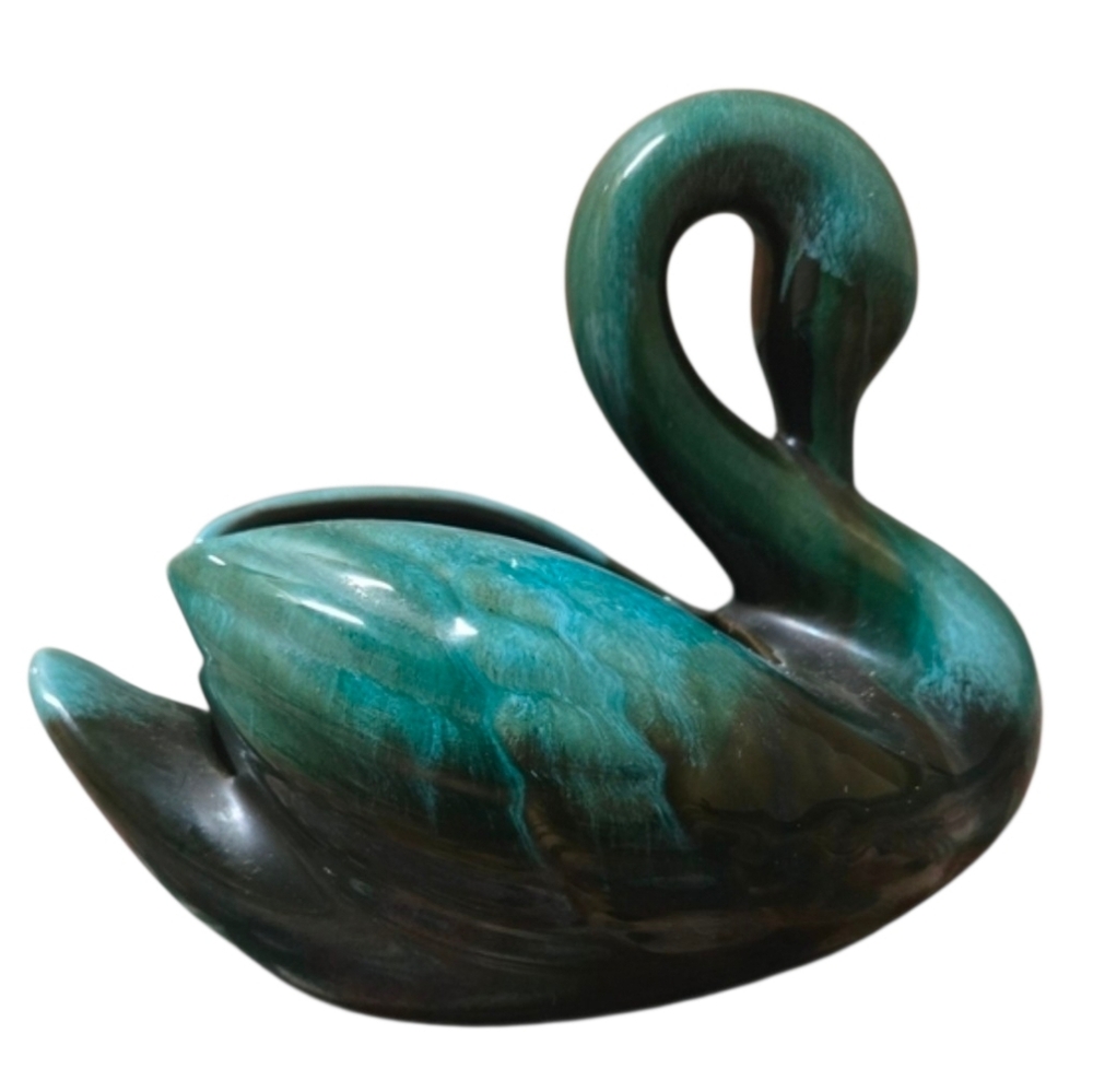 Blue Mountain Pottery Canada Swam Planter Pot Vase 15 cm